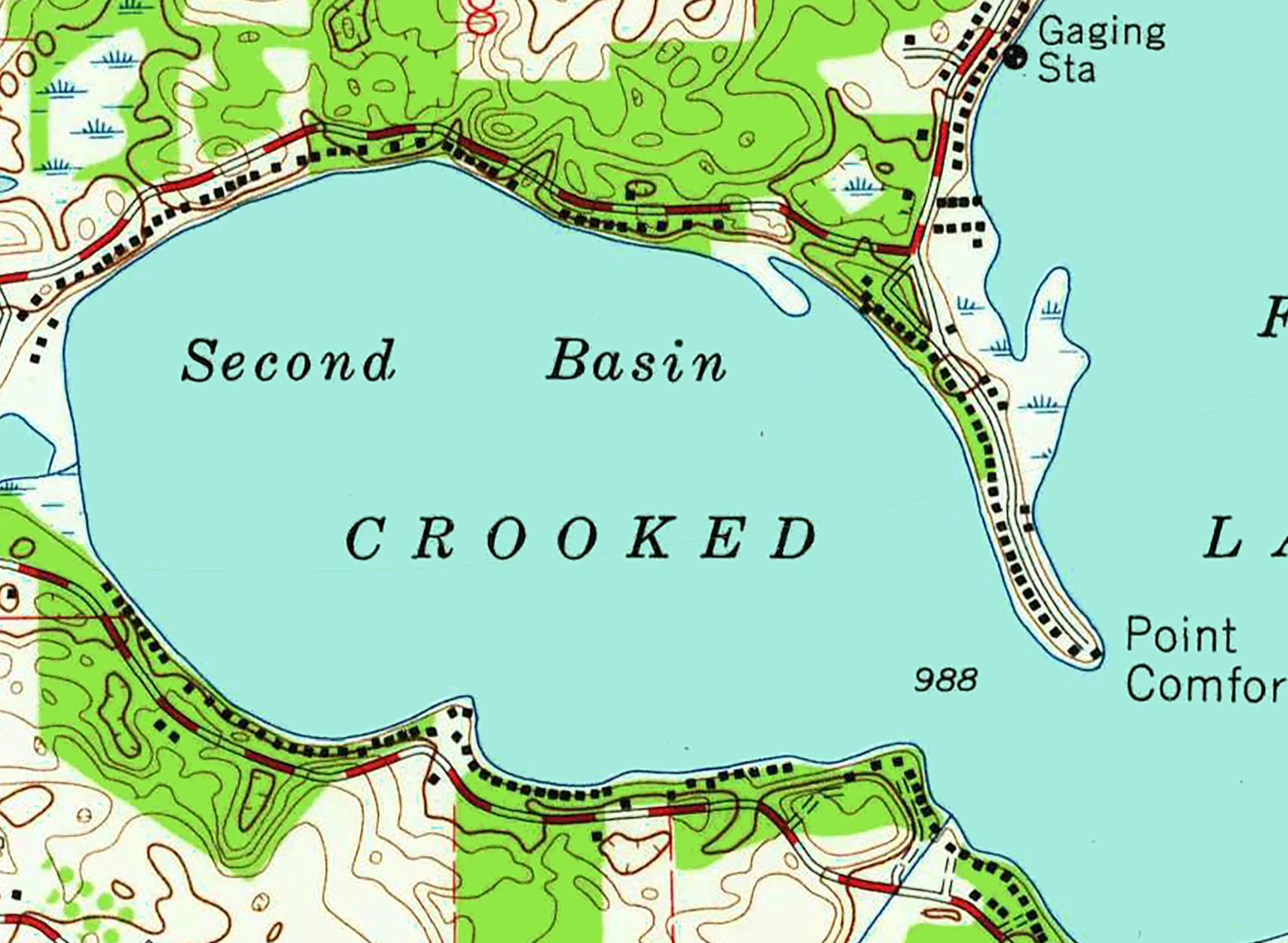 Amazon.com: 1960 Map of Crooked Lake Steuben County Indiana : Home